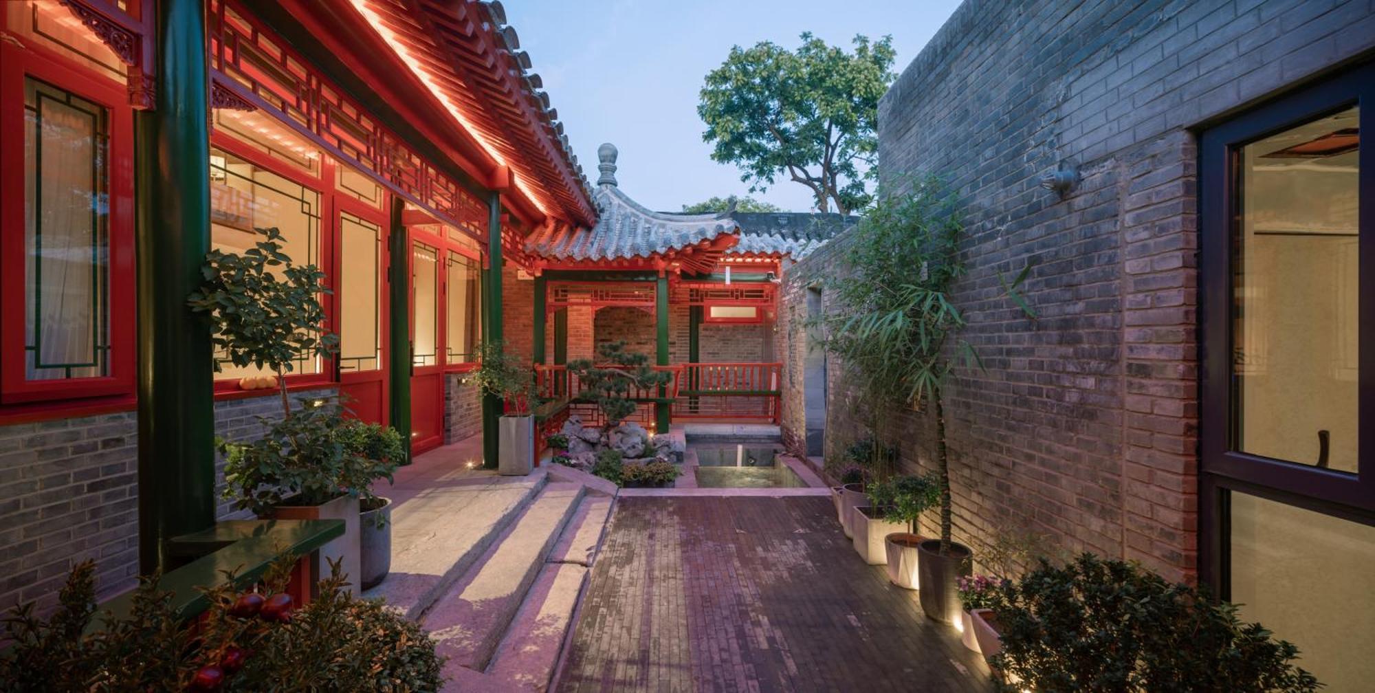 Xinxiang Yayuan Beijing Sihe Courtyard With Sky Garden Terrace Near Tiananmen Square Forbidden City Wangfujing Pedestrian Street And The Subway Kültér fotó